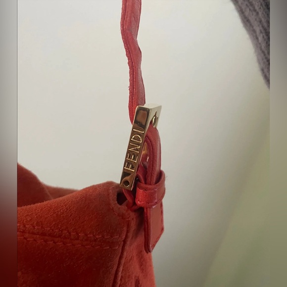 Fendi Mama Baguette Orange Suede Bag w/ Dustbag - Picture 5 of 11